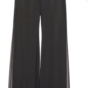 Ronnie Nicole black palazzo pants with see throug.